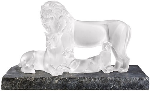 Lalique Crystal - Lion Family - Style No: 10600600