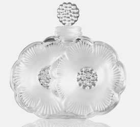 Lalique Crystal - Perfume Bottles And Boxes Two Flowers - Style No: 1130100
