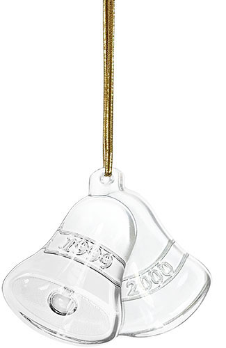 Orrefors Crystal - Christmas Ornament Millennium Bells 1999-2000 - Style No: 5099/00